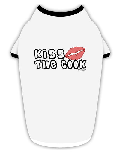 Kiss the Cook With Lips Stylish Cotton Dog Shirt by TooLoud-Dog Shirt-TooLoud-White-with-Black-Small-Davson Sales