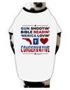 Gun Shootin' Conservative Stylish Cotton Dog Shirt-Dog Shirt-TooLoud-White-with-Black-Small-Davson Sales