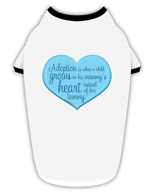 Adoption is When - Mom and Son Quote Stylish Cotton Dog Shirt by TooLoud-Dog Shirt-TooLoud-White-with-Black-Small-Davson Sales