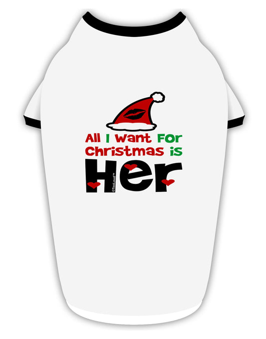 All I Want is Her Matching His & Hers Stylish Cotton Dog Shirt-Dog Shirt-TooLoud-White-with-Black-Small-Davson Sales