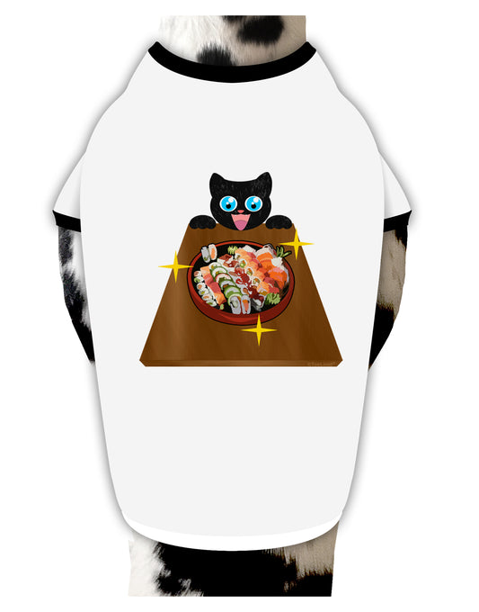 Anime Cat Loves Sushi Dog Shirt by TooLoud-Dog Shirt-TooLoud-White-with-Black-Small-Davson Sales
