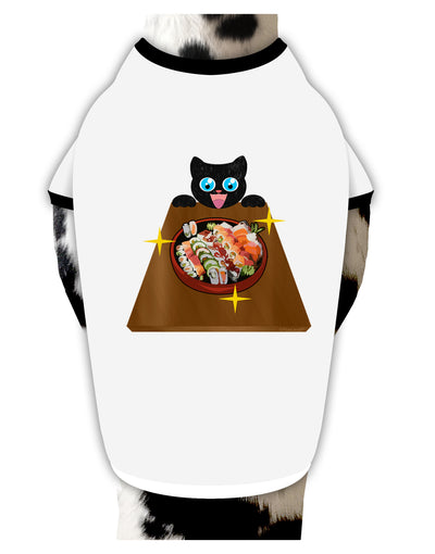 Anime Cat Loves Sushi Dog Shirt by TooLoud-Dog Shirt-TooLoud-White-with-Black-Small-Davson Sales