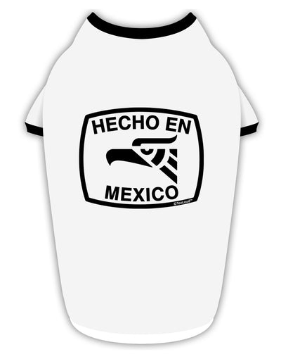 Hecho en Mexico Eagle Symbol with Text Stylish Cotton Dog Shirt by TooLoud-Dog Shirt-TooLoud-White-with-Black-Small-Davson Sales