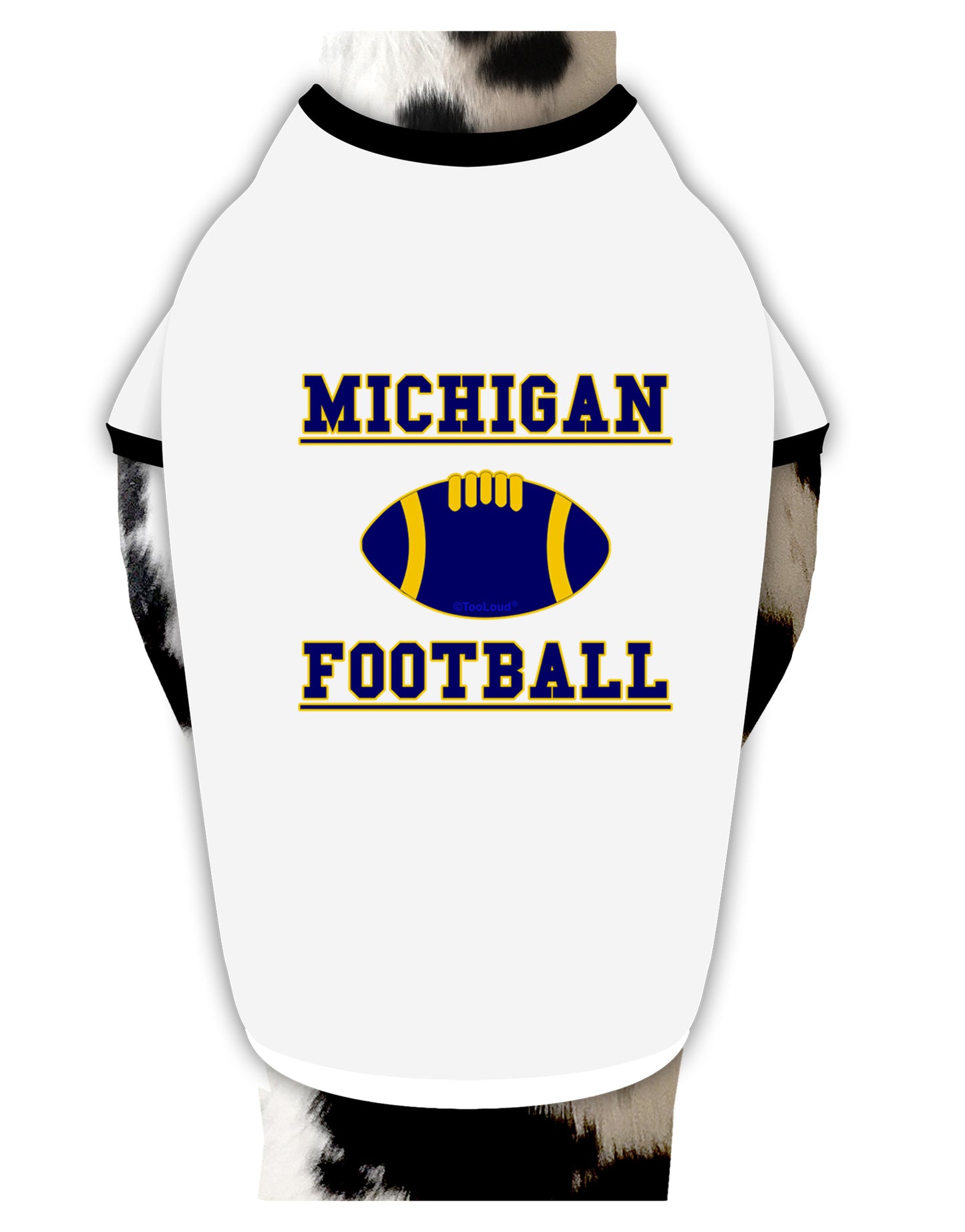 Michigan Football Dog Shirt by TooLoud-Dog Shirt-TooLoud-White-with-Black-Small-Davson Sales