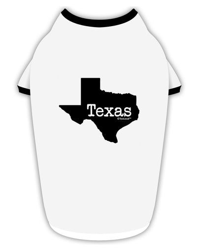 Texas - United States Shape Stylish Cotton Dog Shirt by TooLoud-Dog Shirt-TooLoud-White-with-Black-Small-Davson Sales