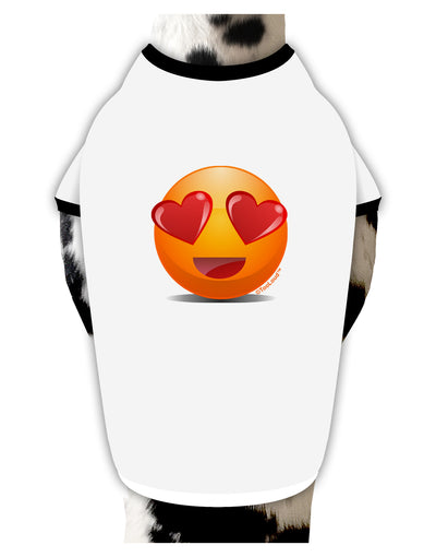 Heart Eye Emoji Stylish Cotton Dog Shirt-Dog Shirt-TooLoud-White-with-Black-Small-Davson Sales