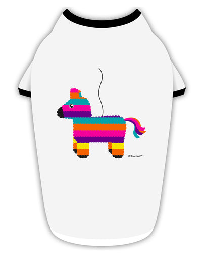 Colorful Hanging Pinata Design Stylish Cotton Dog Shirt by TooLoud-Dog Shirt-TooLoud-White-with-Black-Small-Davson Sales