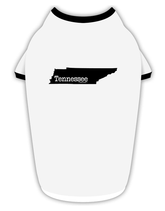 Tennessee - United States Shape Stylish Cotton Dog Shirt by TooLoud-Dog Shirt-TooLoud-White-with-Black-Small-Davson Sales