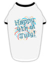 Happy 4th of July - Fireworks Design Stylish Cotton Dog Shirt-Dog Shirt-TooLoud-White-with-Black-Small-Davson Sales