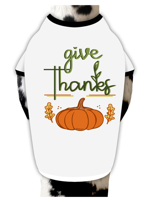 TooLoud Give Thanks Dog Shirt-Dog Shirt-TooLoud-White-with-Black-Small-Davson Sales