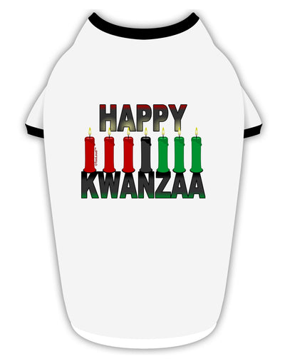 Happy Kwanzaa Candles Stylish Cotton Dog Shirt-Dog Shirt-TooLoud-White-with-Black-Small-Davson Sales