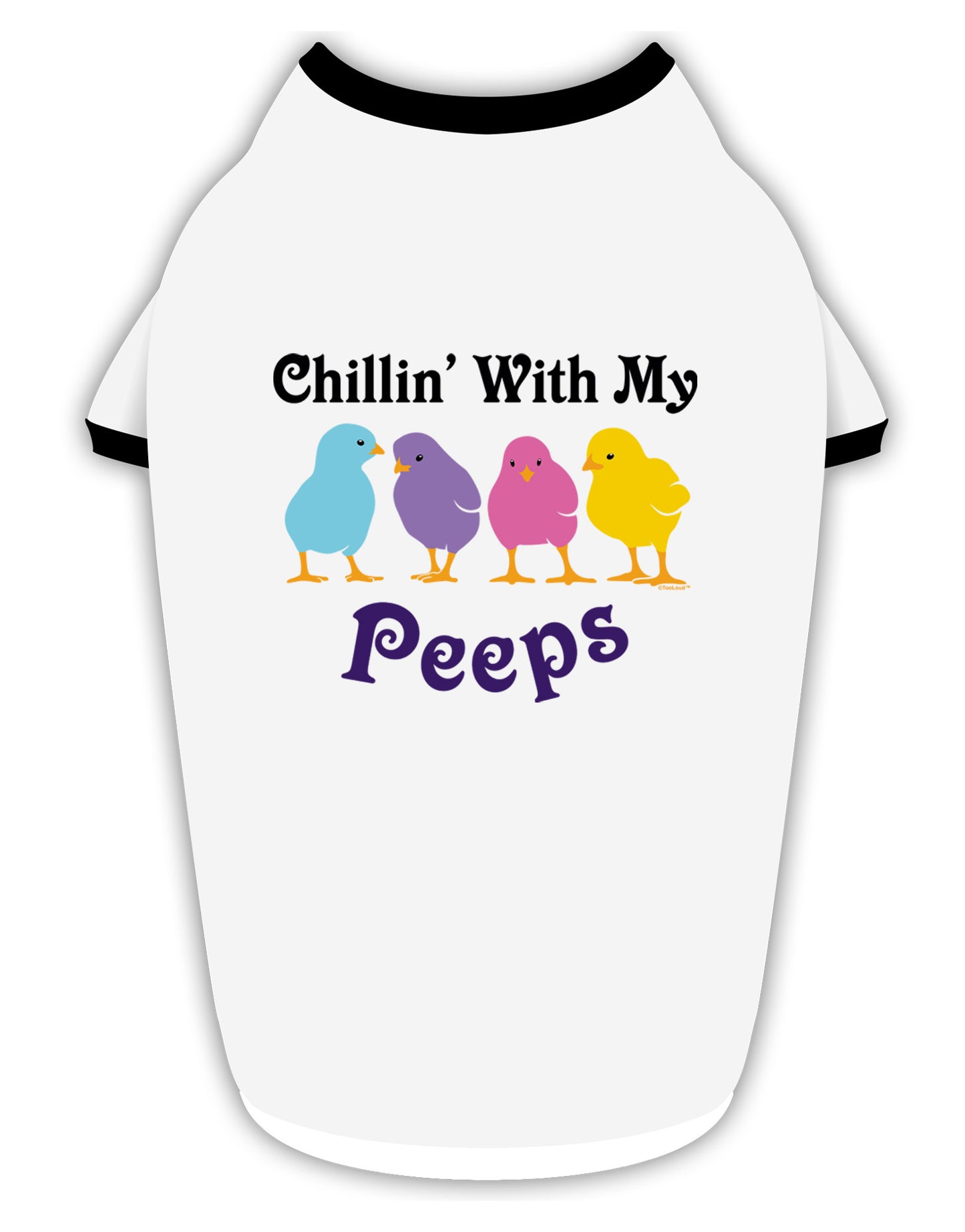 Chillin With My Peeps Stylish Cotton Dog Shirt-Dog Shirt-TooLoud-White-with-Black-Small-Davson Sales