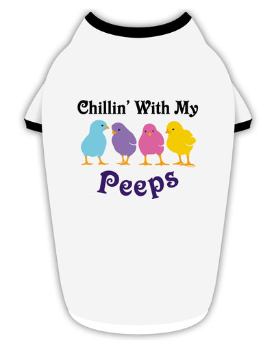 Chillin With My Peeps Stylish Cotton Dog Shirt-Dog Shirt-TooLoud-White-with-Black-Small-Davson Sales