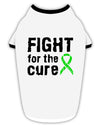 Fight for the Cure - Lime Green Ribbon Lyme Disease Stylish Cotton Dog Shirt-Dog Shirt-TooLoud-White-with-Black-Small-Davson Sales