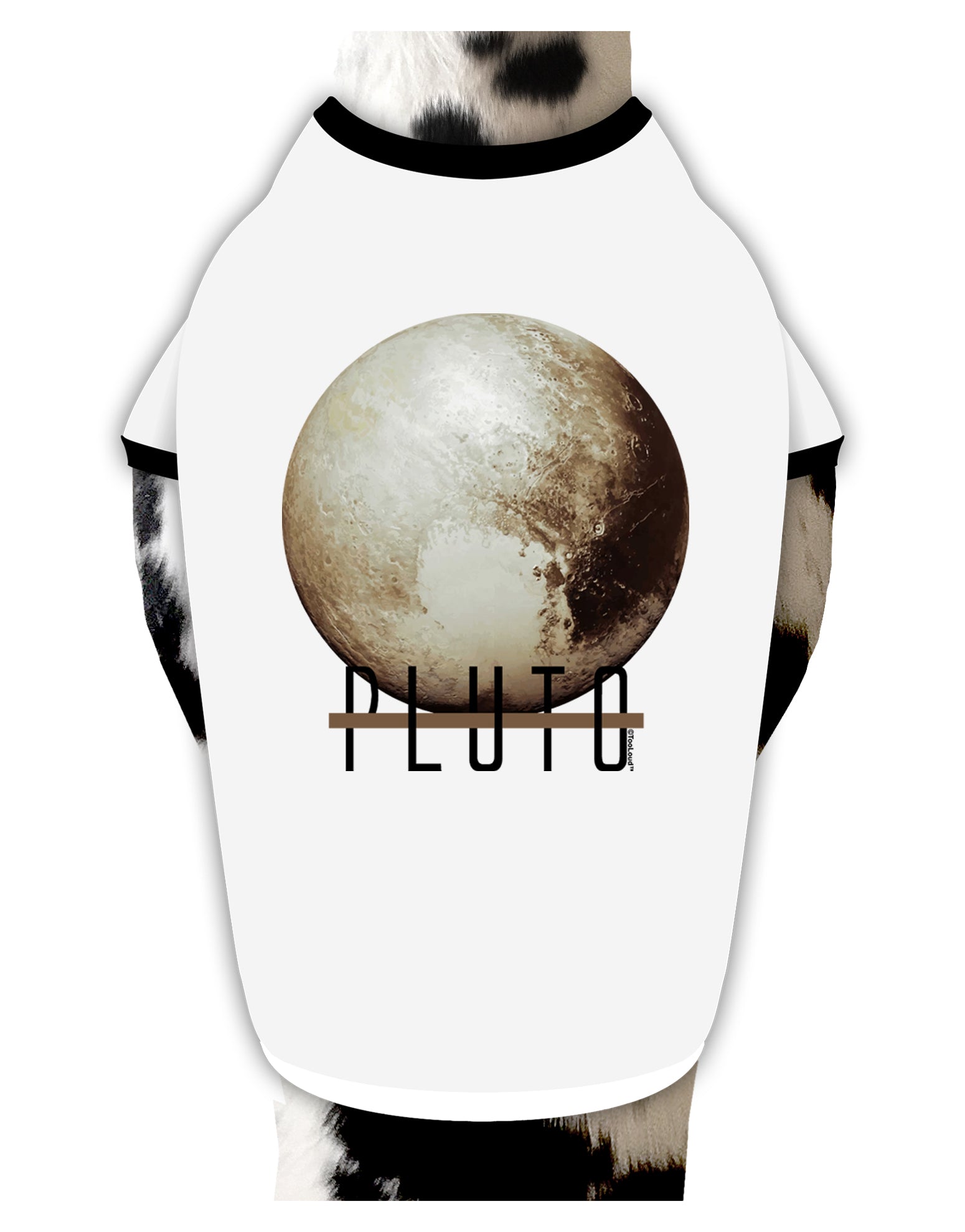 Planet Pluto Text Dog Shirt by TooLoud-Dog Shirt-TooLoud-White-with-Black-Small-Davson Sales