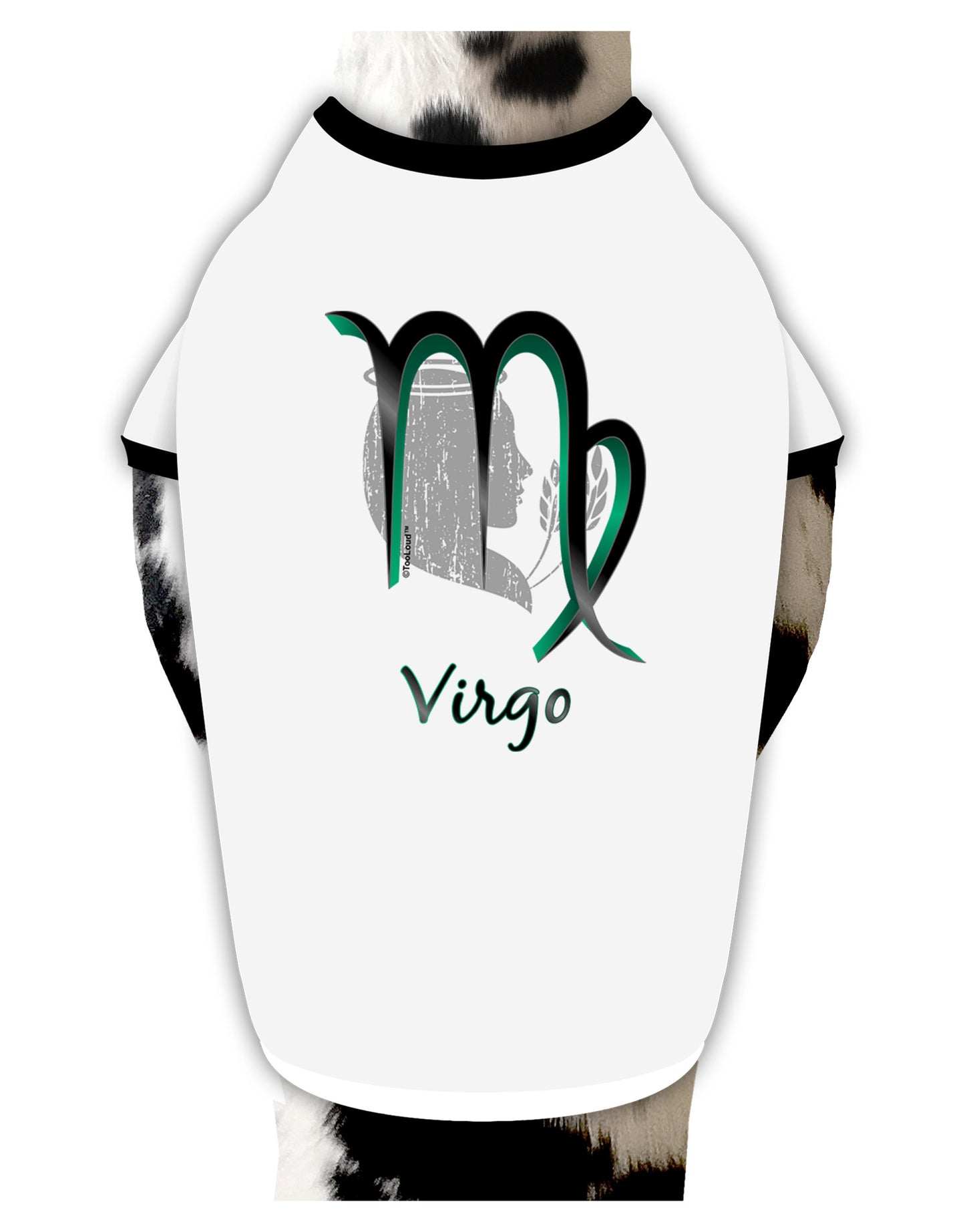 Virgo Symbol Dog Shirt-Dog Shirt-TooLoud-White-with-Black-Small-Davson Sales