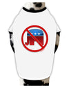 Distressed No Republicans Sign Stylish Cotton Dog Shirt-Dog Shirt-TooLoud-White-with-Black-Small-Davson Sales