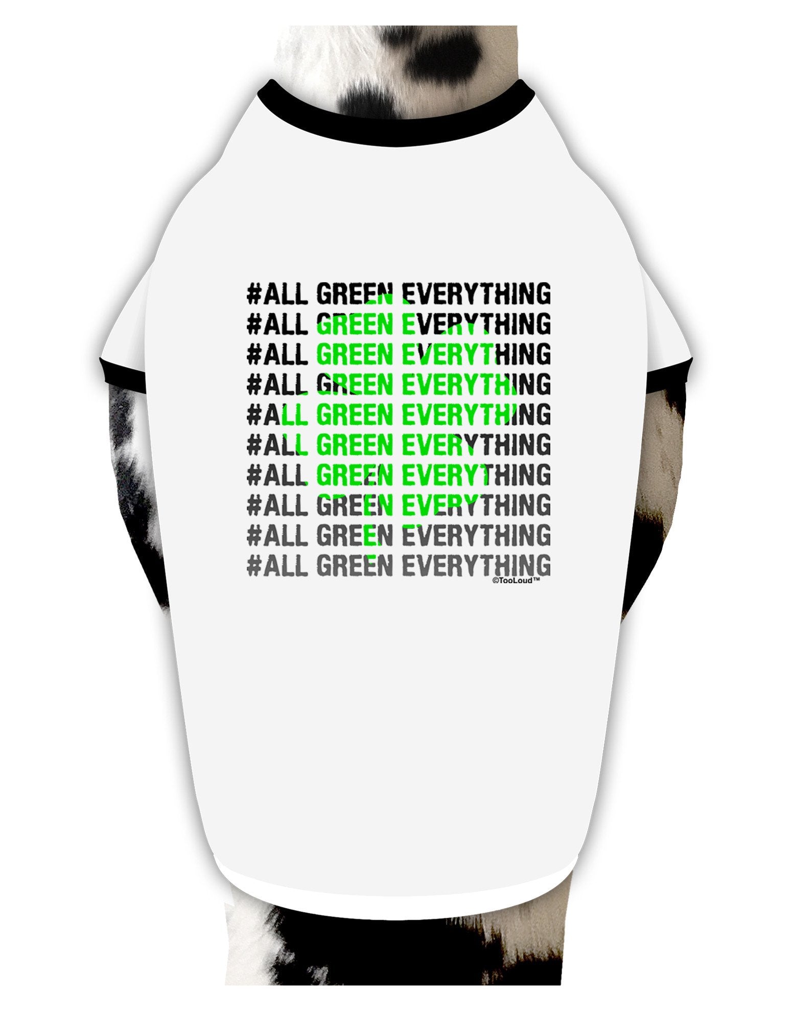 All Green Everything Clover Dog Shirt-Dog Shirt-TooLoud-White-with-Black-XL-Davson Sales