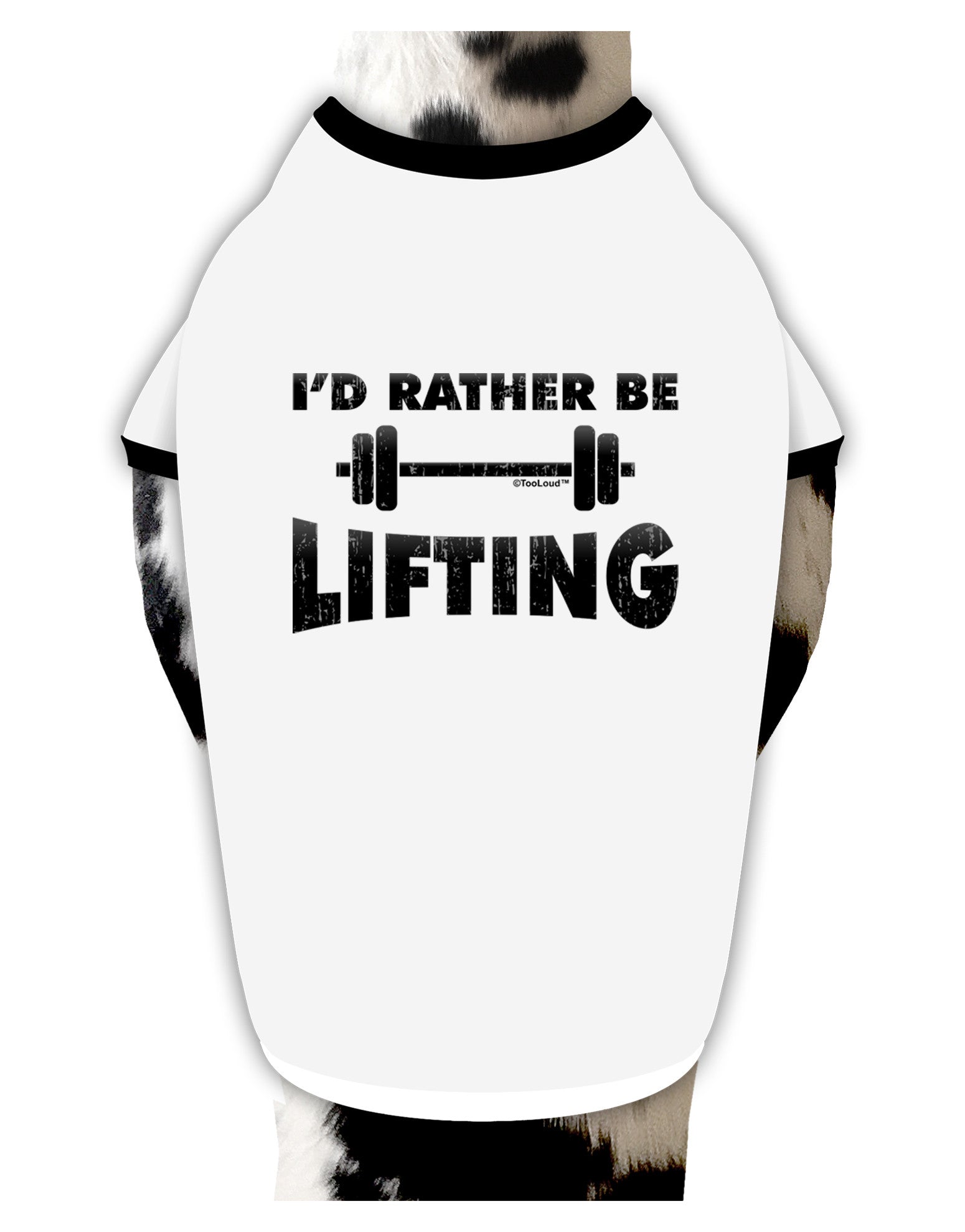 I'd Rather Be Lifting Dog Shirt-Dog Shirt-TooLoud-White-with-Black-Small-Davson Sales
