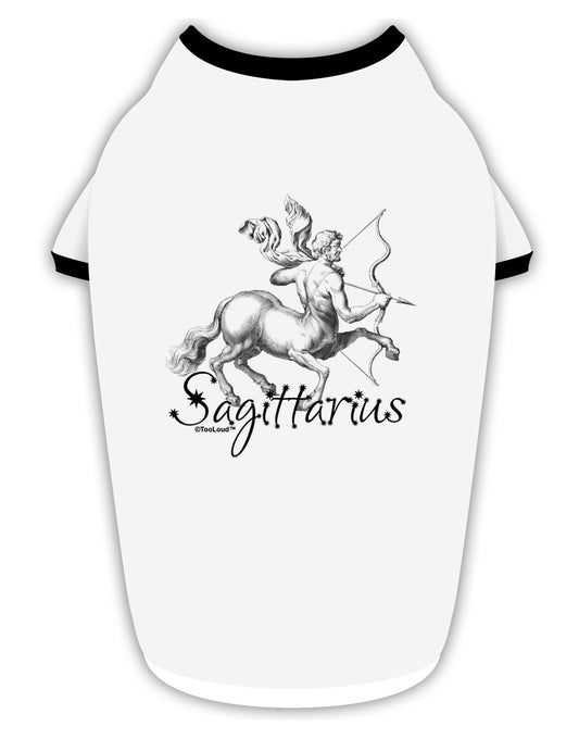 Sagittarius Illustration Stylish Cotton Dog Shirt-Dog Shirt-TooLoud-White-with-Black-Small-Davson Sales