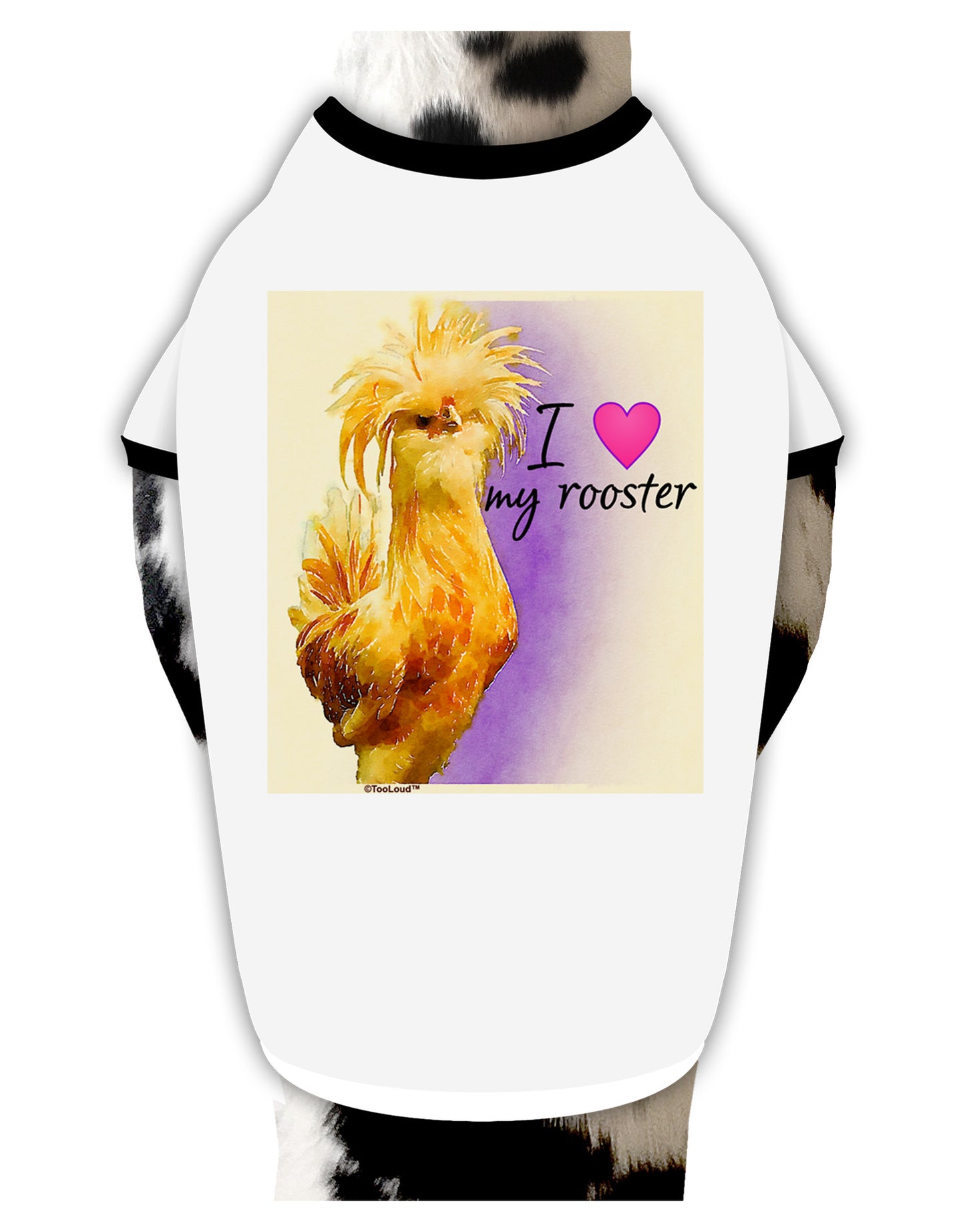 I Heart My Rooster Dog Shirt-Dog Shirt-TooLoud-White-with-Black-Small-Davson Sales