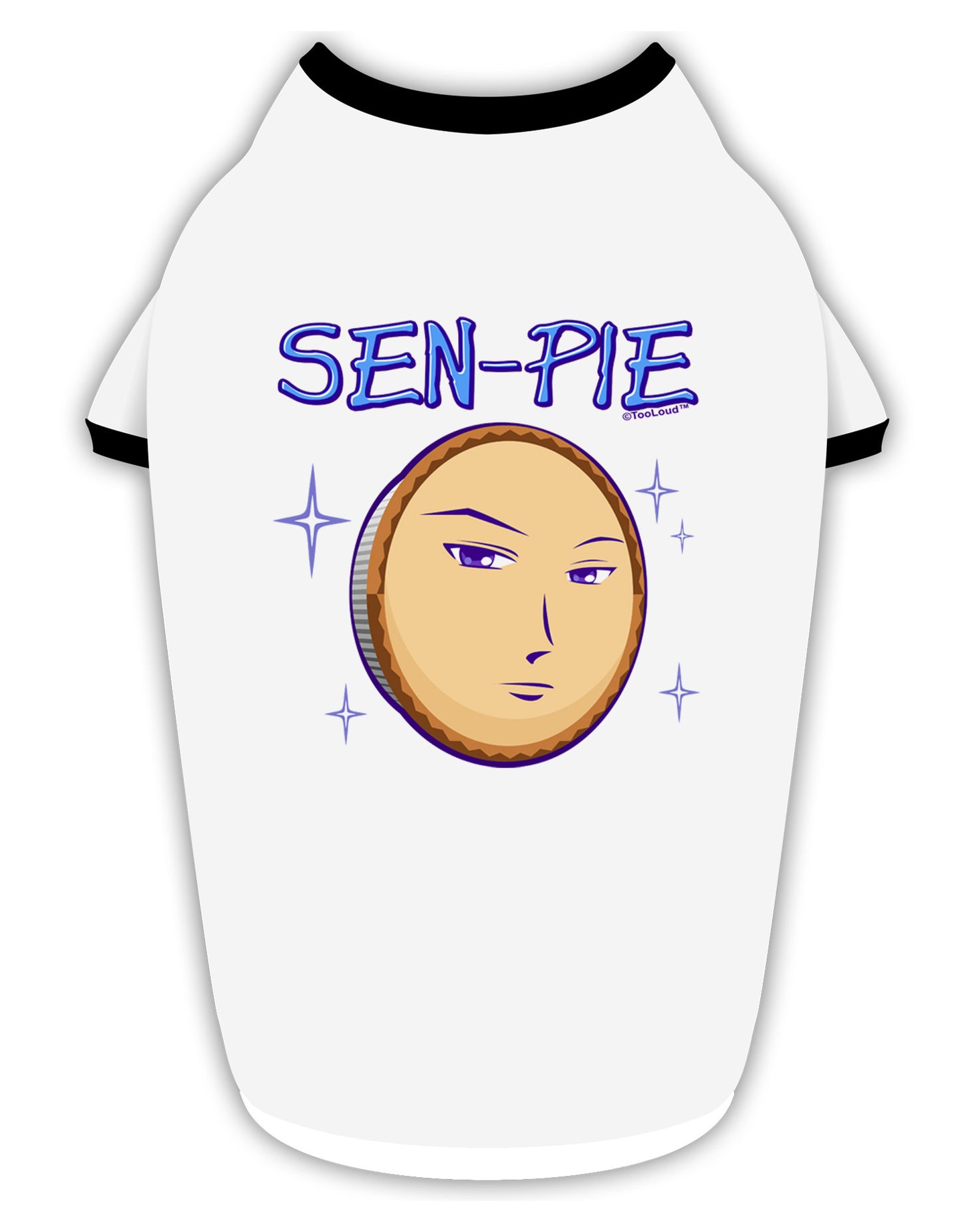 Sen-Pie Sama Kun San Chan Stylish Cotton Dog Shirt-Dog Shirt-TooLoud-White-with-Black-Small-Davson Sales