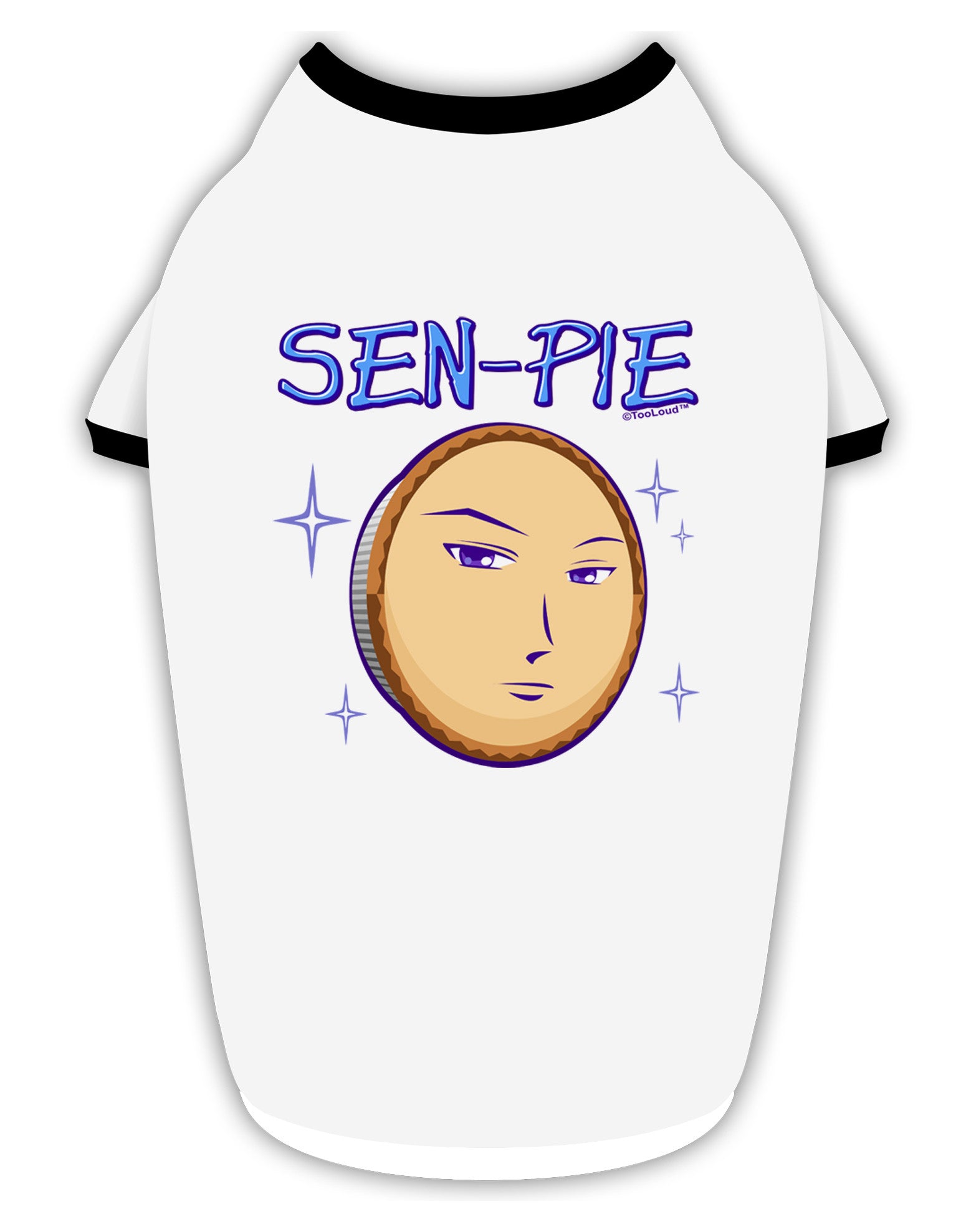Sen-Pie Sama Kun San Chan Stylish Cotton Dog Shirt-Dog Shirt-TooLoud-White-with-Black-Small-Davson Sales