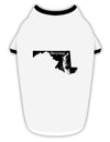 Maryland - United States Shape Stylish Cotton Dog Shirt by TooLoud-Dog Shirt-TooLoud-White-with-Black-Small-Davson Sales