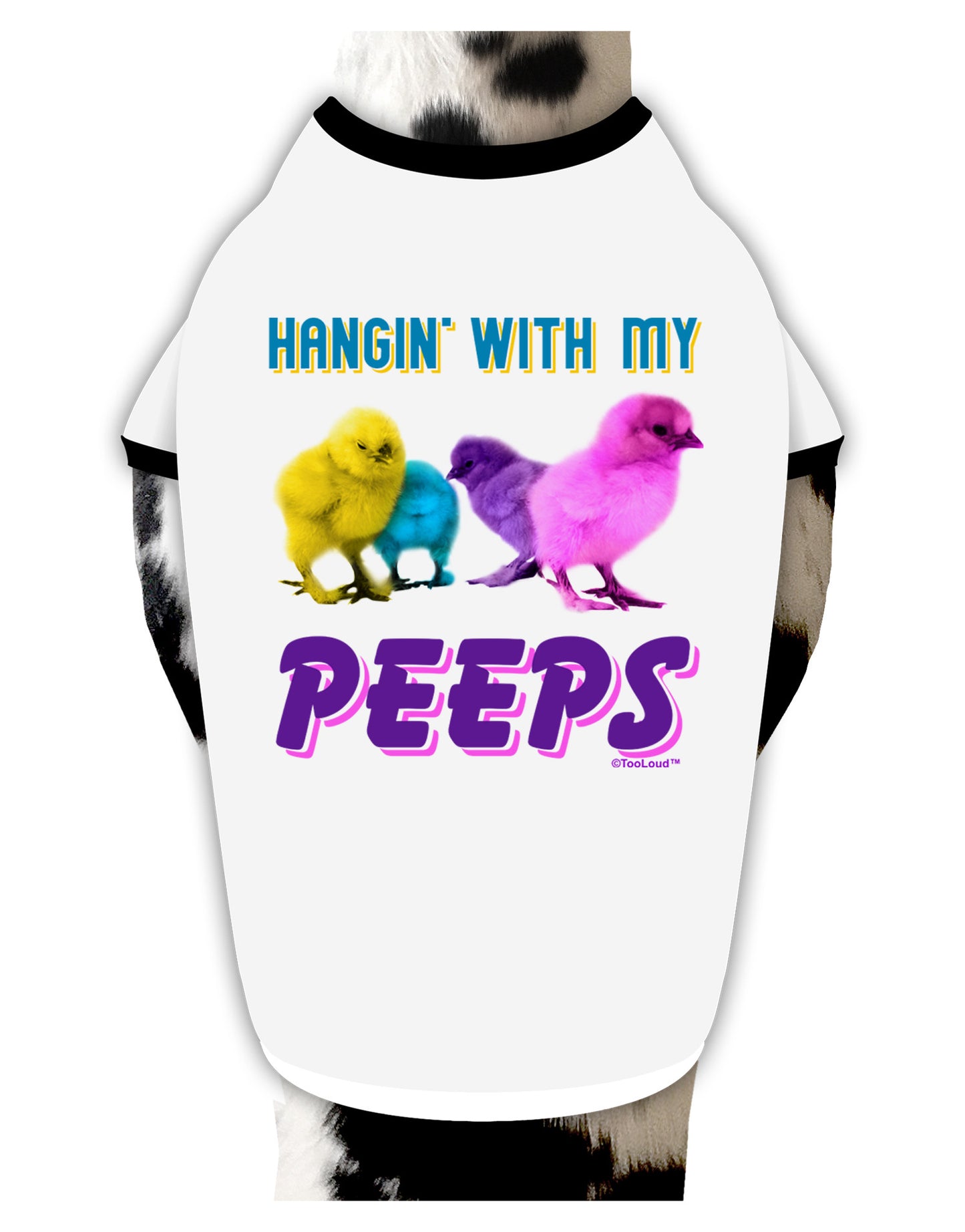 Hangin With My Peeps Dog Shirt-Dog Shirt-TooLoud-White-with-Black-Small-Davson Sales