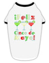 Margaritas - Mexican Flag Colors - Feliz Cinco de Mayo Stylish Cotton Dog Shirt by TooLoud-Dog Shirt-TooLoud-White-with-Black-Small-Davson Sales