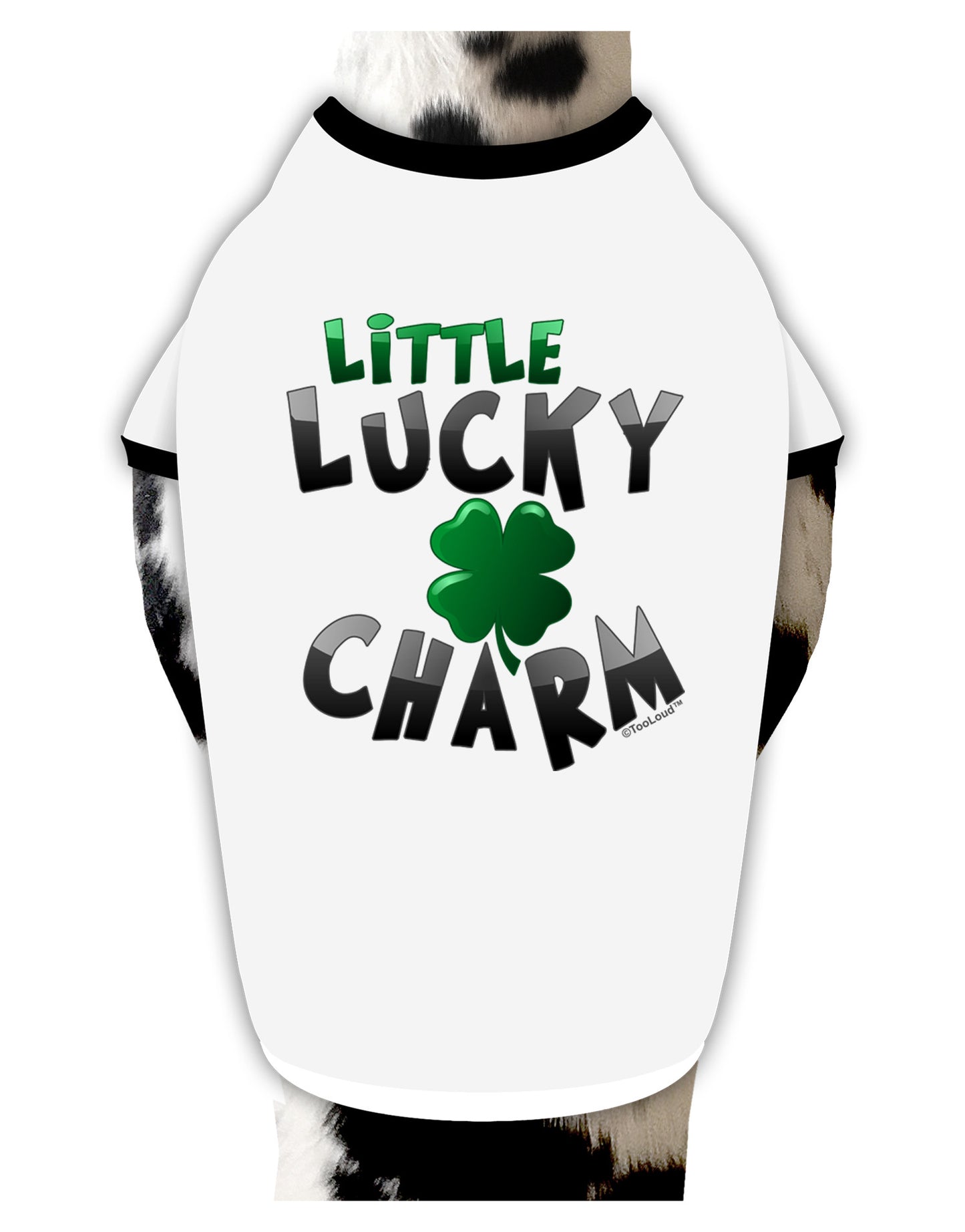 Little Lucky Charm Dog Shirt-Dog Shirt-TooLoud-White-with-Black-Small-Davson Sales