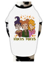 Hocus Pocus Witches Dog Shirt White with Black Small