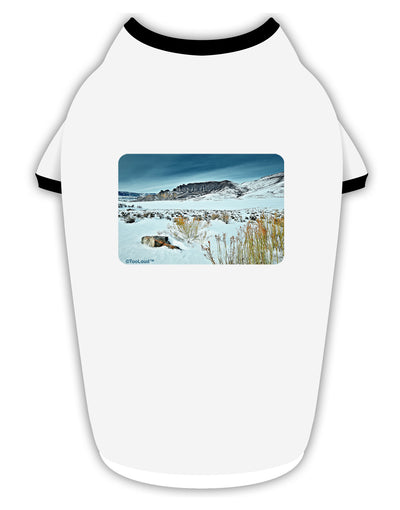 CO Snow Scene Stylish Cotton Dog Shirt-Dog Shirt-TooLoud-White-with-Black-Small-Davson Sales