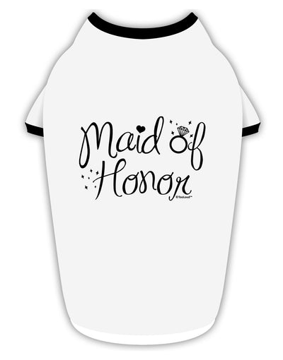 Maid of Honor - Diamond Ring Design Stylish Cotton Dog Shirt-Dog Shirt-TooLoud-White-with-Black-Small-Davson Sales