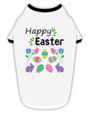 Happy Easter Design Stylish Cotton Dog Shirt-Dog Shirt-TooLoud-White-with-Black-Small-Davson Sales