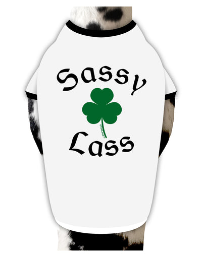 Sassy Lass St Patricks Day Dog Shirt-Dog Shirt-TooLoud-White-with-Black-Small-Davson Sales