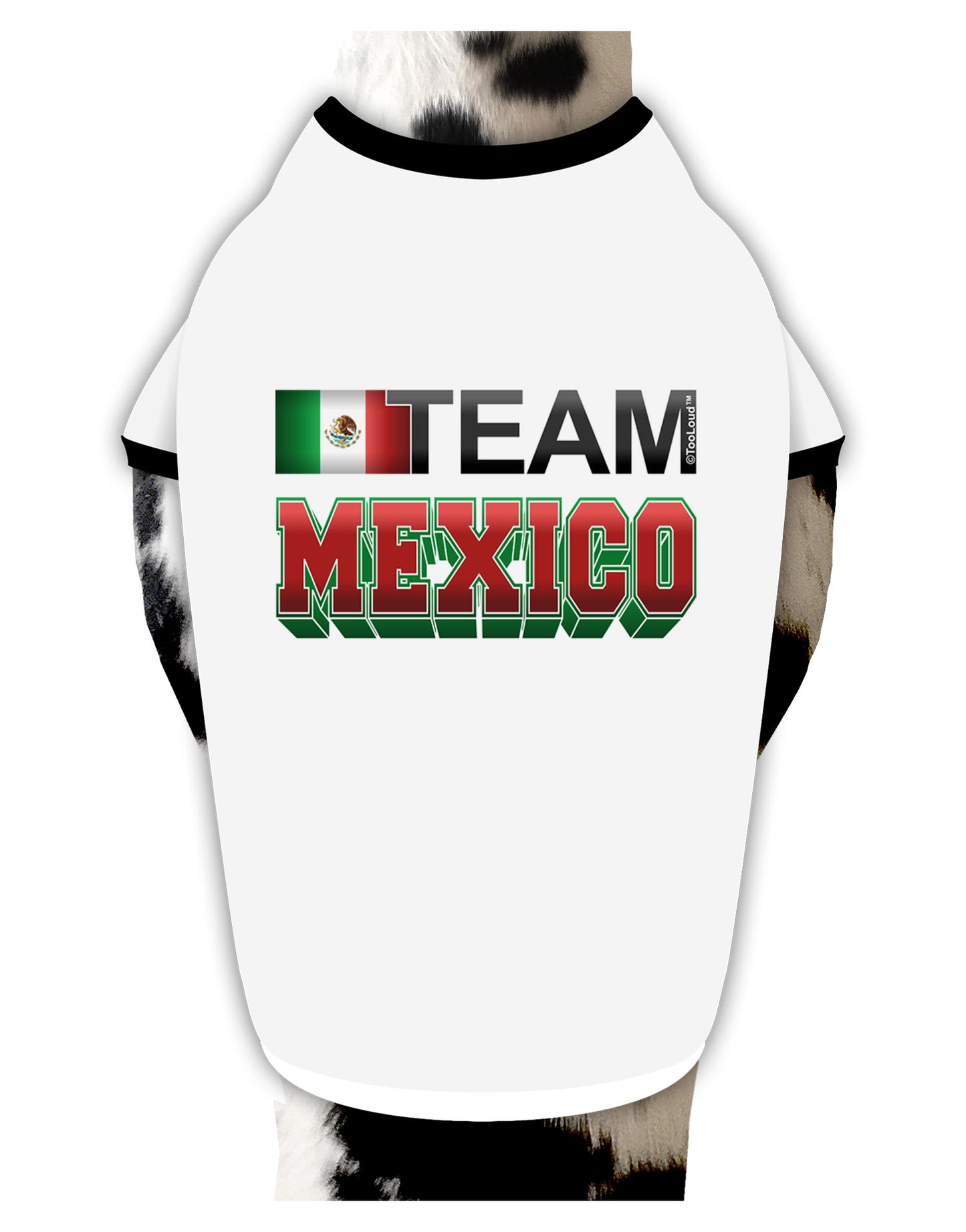 Sporty Team Mexico Dog Shirt-Dog Shirt-TooLoud-White-with-Black-Small-Davson Sales