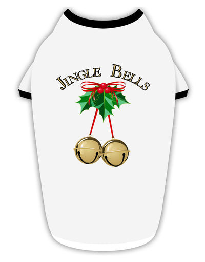 Jingle Bells Stylish Cotton Dog Shirt by TooLoud-Dog Shirt-TooLoud-White-with-Black-Small-Davson Sales