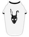 Scary Bunny Face Black Distressed Stylish Cotton Dog Shirt-Dog Shirt-TooLoud-White-with-Black-Small-Davson Sales