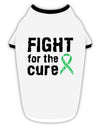 Fight for the Cure - Light Green Ribbon Celiac Disease Stylish Cotton Dog Shirt-Dog Shirt-TooLoud-White-with-Black-Small-Davson Sales