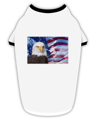 All American Eagle Stylish Cotton Dog Shirt-Dog Shirt-TooLoud-White-with-Black-Small-Davson Sales