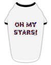 Oh My Stars Patriotic Design Stylish Cotton Dog Shirt by TooLoud-Dog Shirt-TooLoud-White-with-Black-Small-Davson Sales