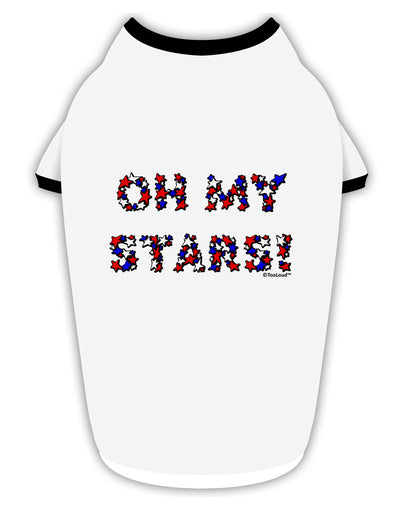 Oh My Stars Patriotic Design Stylish Cotton Dog Shirt by TooLoud-Dog Shirt-TooLoud-White-with-Black-Small-Davson Sales