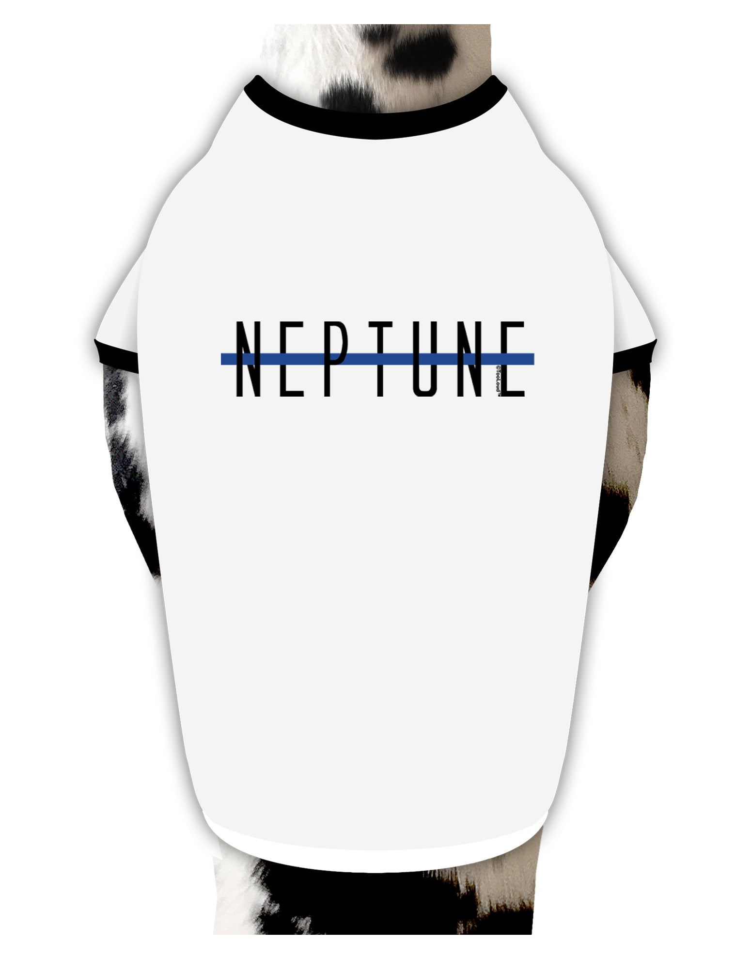Planet Neptune Text Only Dog Shirt by TooLoud-Dog Shirt-TooLoud-White-with-Black-Small-Davson Sales