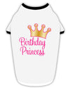 Birthday Princess - Tiara Stylish Cotton Dog Shirt by TooLoud-Dog Shirt-TooLoud-White-with-Black-Small-Davson Sales