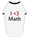 I Heart Math Stylish Cotton Dog Shirt by TooLoud-Dog Shirt-TooLoud-White-with-Black-Small-Davson Sales