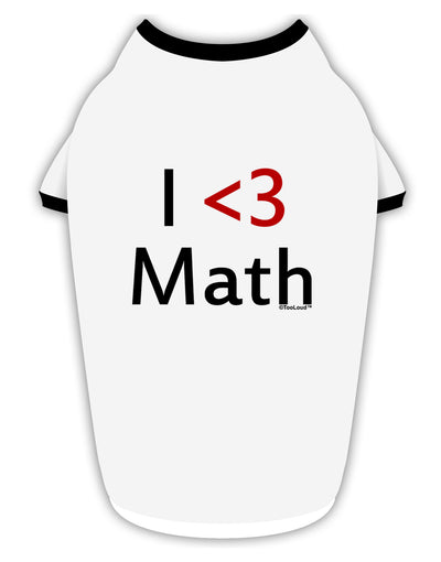 I Heart Math Stylish Cotton Dog Shirt by TooLoud-Dog Shirt-TooLoud-White-with-Black-Small-Davson Sales