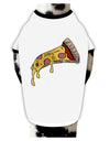 TooLoud Pizza Slice Dog Shirt-Dog Shirt-TooLoud-White-with-Black-Small-Davson Sales