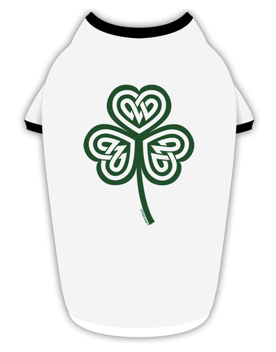 Celtic Knot Irish Shamrock Stylish Cotton Dog Shirt-Dog Shirt-TooLoud-White-with-Black-Small-Davson Sales