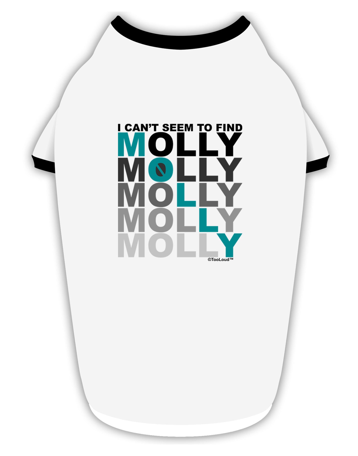 Find Molly Blue Stylish Cotton Dog Shirt-Dog Shirt-TooLoud-White-with-Black-Small-Davson Sales